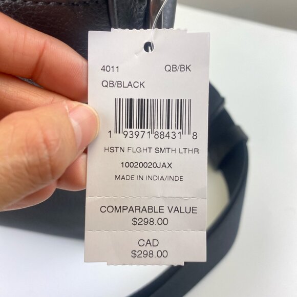 Coach 4011 Houston Flight Smooth Leather Bag in Black - Picture 4 of 7